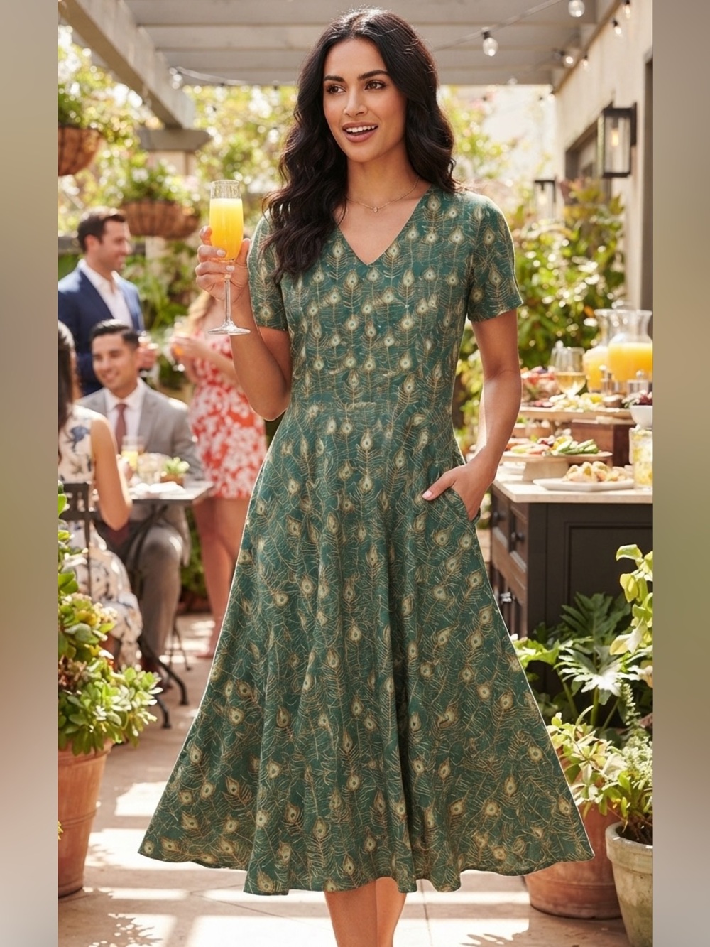 Karina Dresses Cecelia Peacock Dress Size 2X